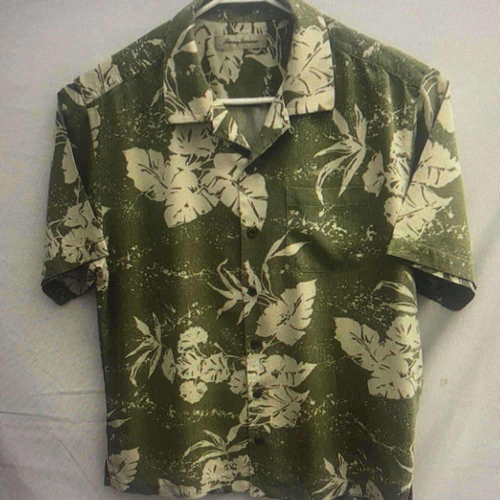 Green Floral Men's Shirt